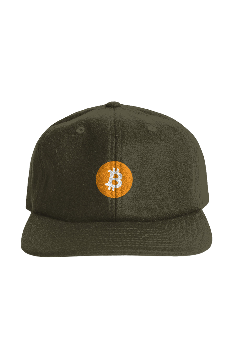 Stitched Bitcoin Wool Cap