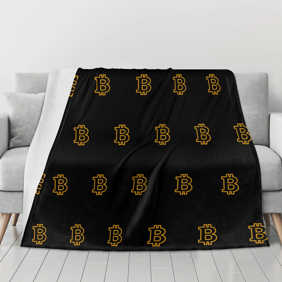Bitcoin Flannel Blanket