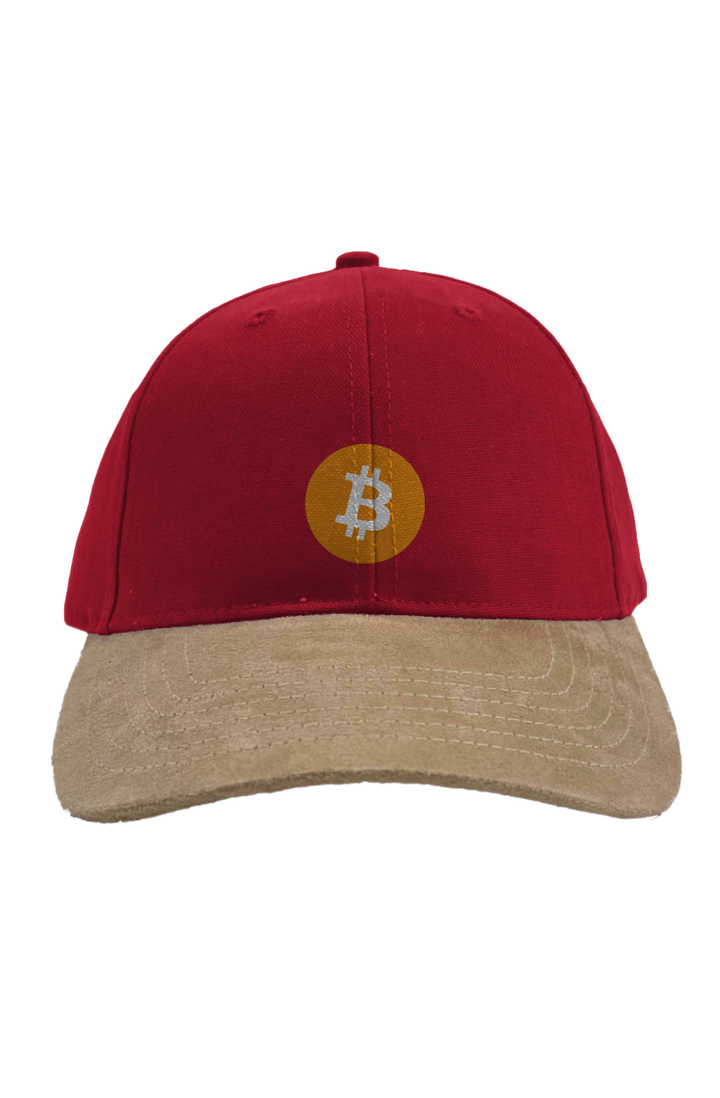 Stitched Bitcoin Suede Cap