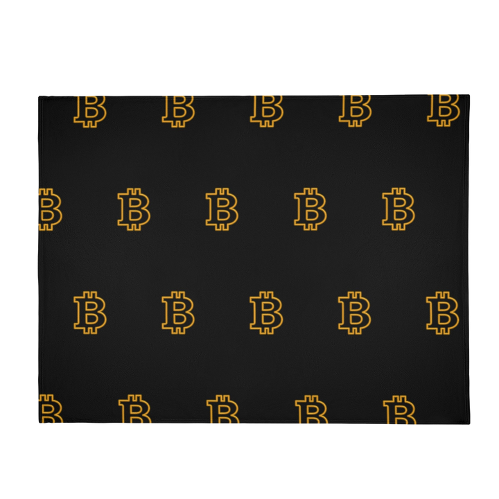 Bitcoin Flannel Blanket