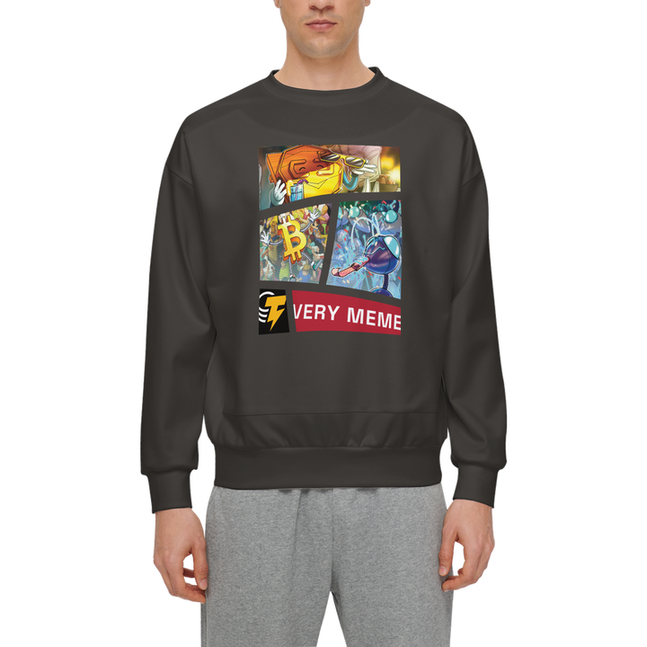 Very Meme Crypto Party Crew Sweatshirt
