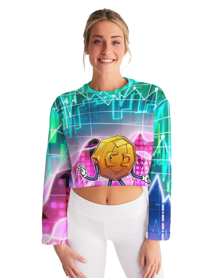 Women's Crypto Coin Cropped Sweatshirt